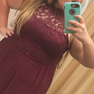 Wine Bridesmaid/Prom Dress